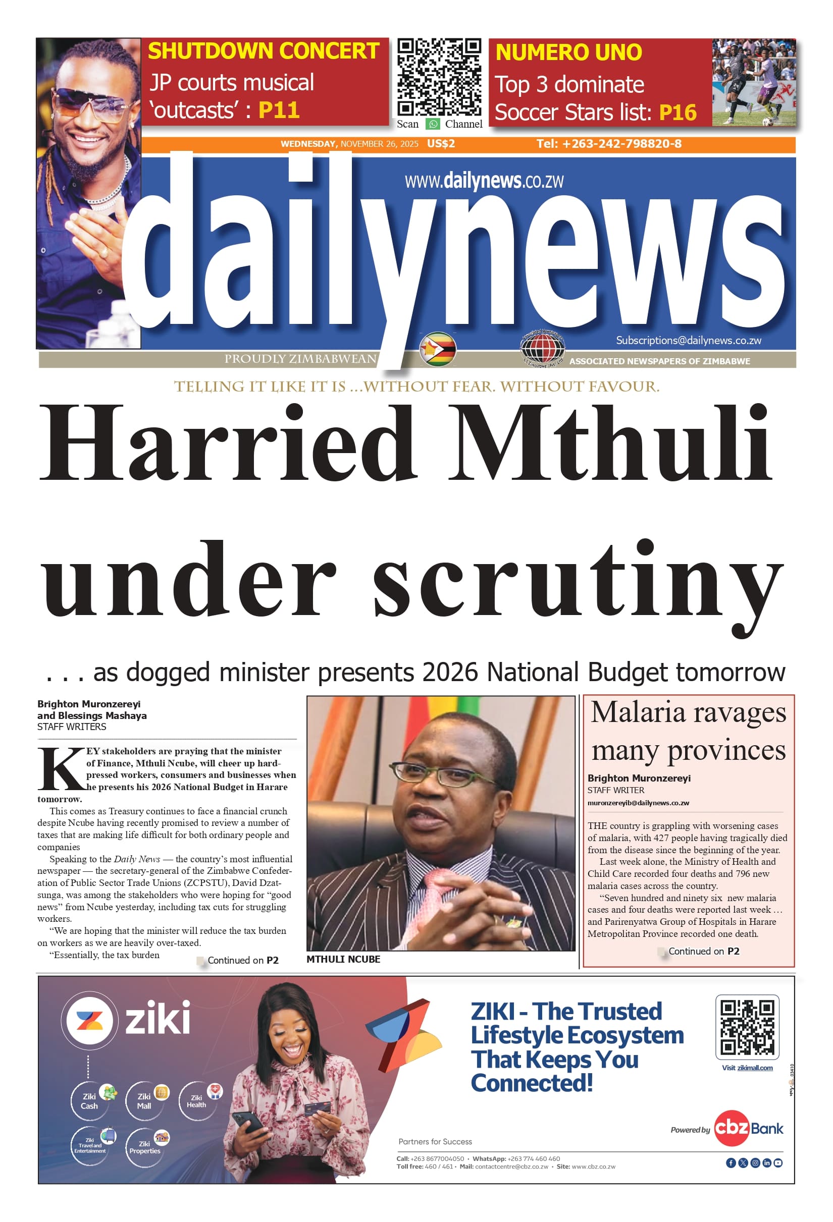 Wednesday 26 November 2025
